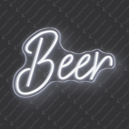 White Beer Neon Sign