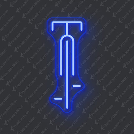 Blue Bicycle Neon Sign