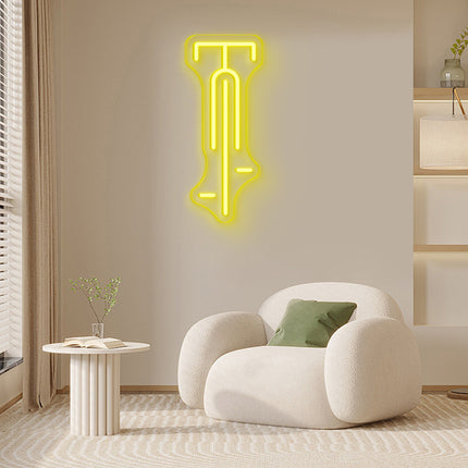 Lemon Yellow Bicycle Neon Sign