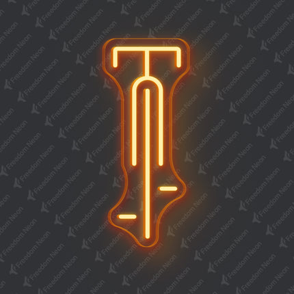 Orange Bicycle Neon Sign