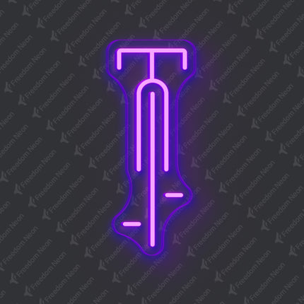 Purple Bicycle Neon Sign