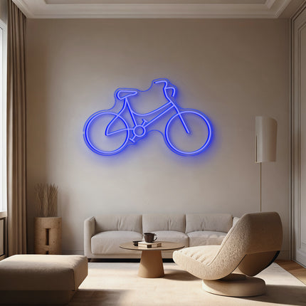 Blue Bicycle Neon Sign