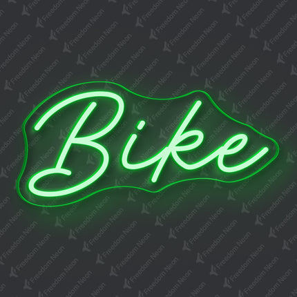 Green Bike Neon Sign