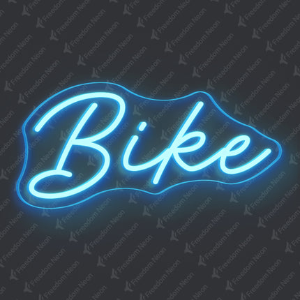 Ice Blue Bike Neon Sign