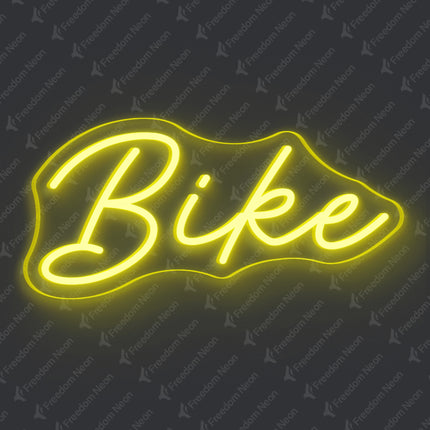 Lemon Yellow Bike Neon Sign