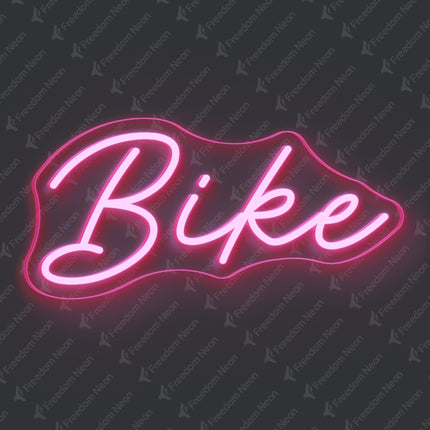 Light Pink Bike Neon Sign