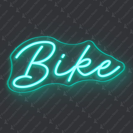 Mint Green Bike Neon Sign