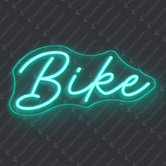 Mint Green Bike Neon Sign
