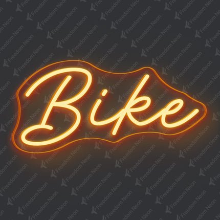Orange Bike Neon Sign