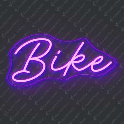 Purple Bike Neon Sign