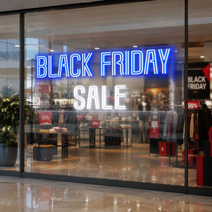 Blue Black Friday Sale Neon Sign