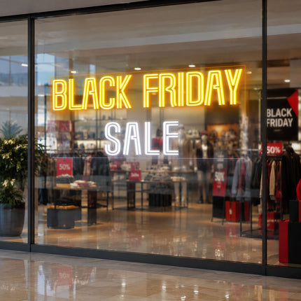 Golden Yellow Black Friday Sale Neon Sign