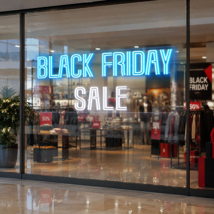 Ice Blue Black Friday Sale Neon Sign