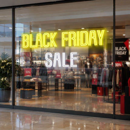 Lemon Yellow Black Friday Sale Neon Sign