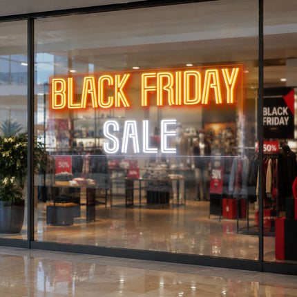 Orange Black Friday Sale Neon Sign
