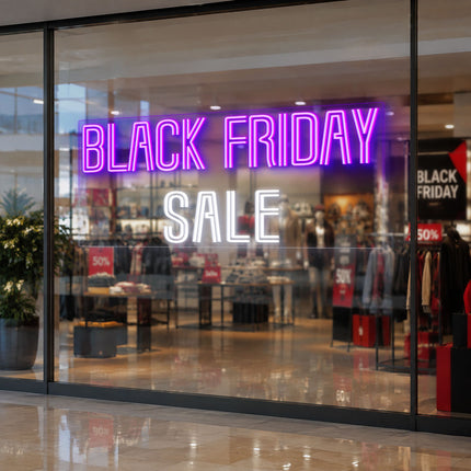 Purple Black Friday Sale Neon Sign