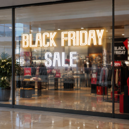 Warm White Black Friday Sale Neon Sign