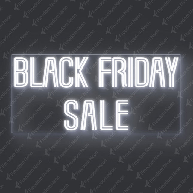 White Black Friday Sale Neon Sign