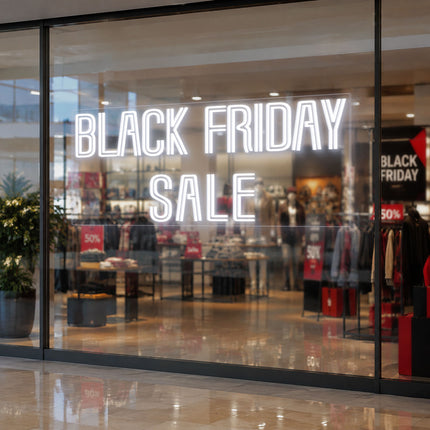 White Black Friday Sale Neon Sign
