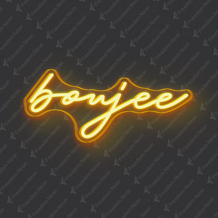 Gold Yellow Boujee Neon Sign