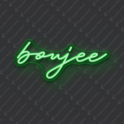 Green Boujee Neon Sign