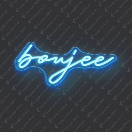 Ice Blue Boujee Neon Sign