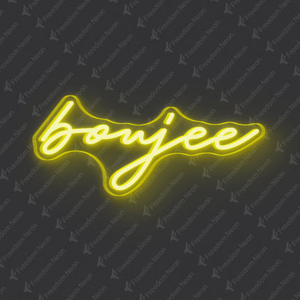 Lemon Yellow Boujee Neon Sign