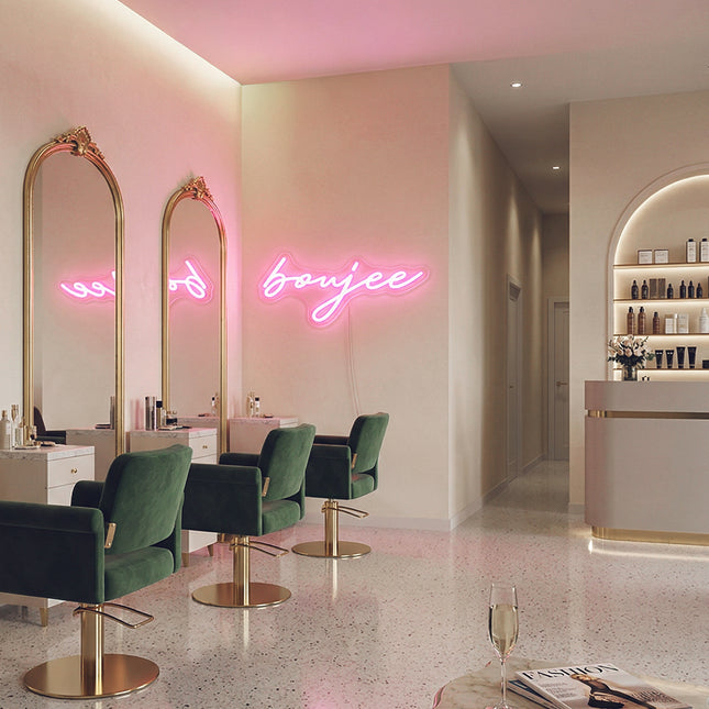 Light Pink Boujee Neon Sign