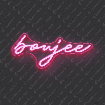 Light Pink Boujee Neon Sign