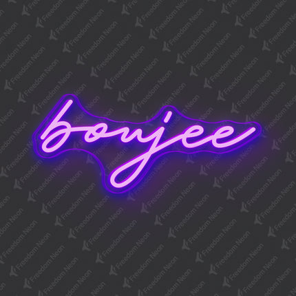 Purple Boujee Neon Sign