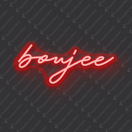 Red Boujee Neon Sign
