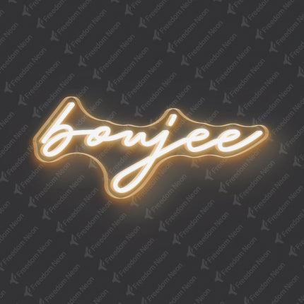 Warm White Boujee Neon Sign