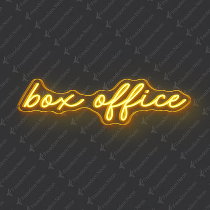 Golden Yellow Box Office Neon Sign