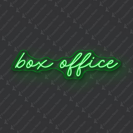 Green Box Office Neon Sign