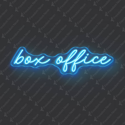 Ice Blue Box Office Neon Sign