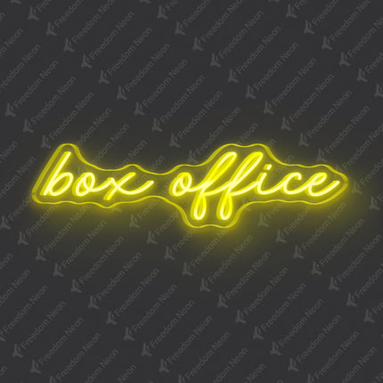 Lemon Yellow Box Office Neon Sign