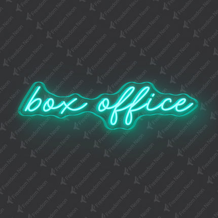 Mint Green Box Office Neon Sign