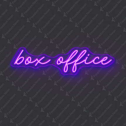 Purple Box Office Neon Sig