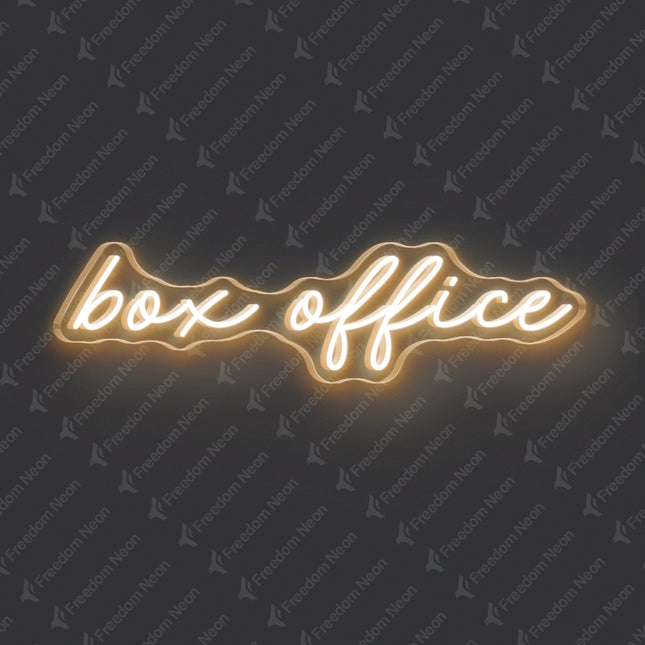 Warm White Box Office Neon Sign