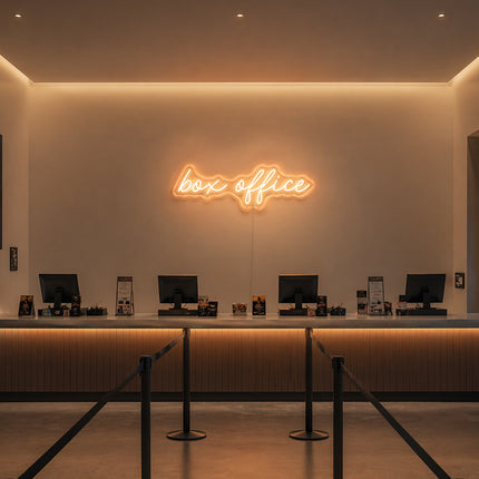 Warm White Box Office Neon Sign
