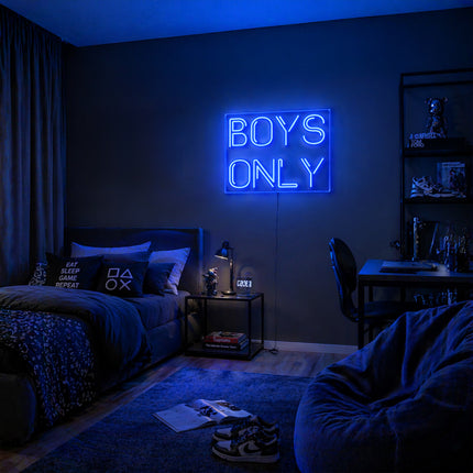Blue Boys Only Neon Sign