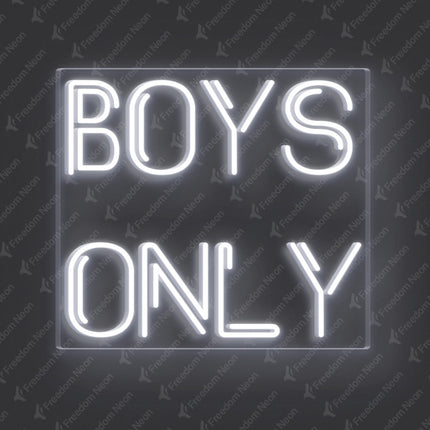 White Boys Only Neon Sign