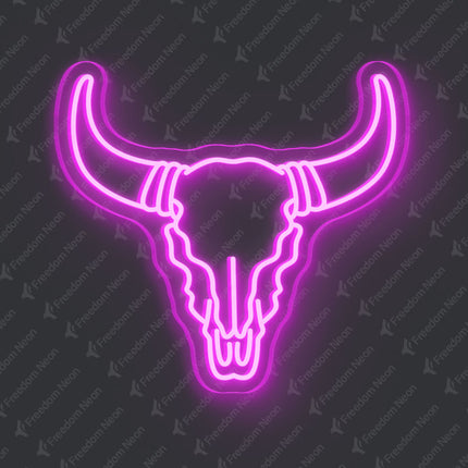 Pink Bull Skull Neon Sign 2.0