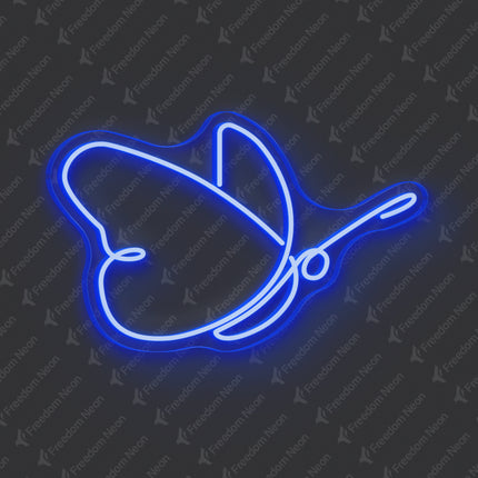 Blue Butterfly Neon Sign