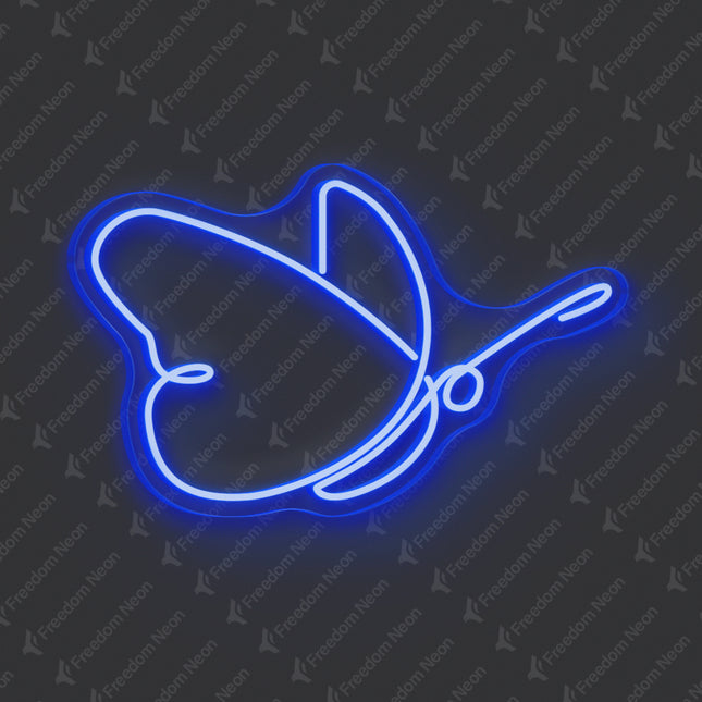 Blue Butterfly Neon Sign