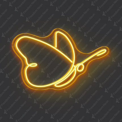 Gold Yellow Butterfly Neon Sign