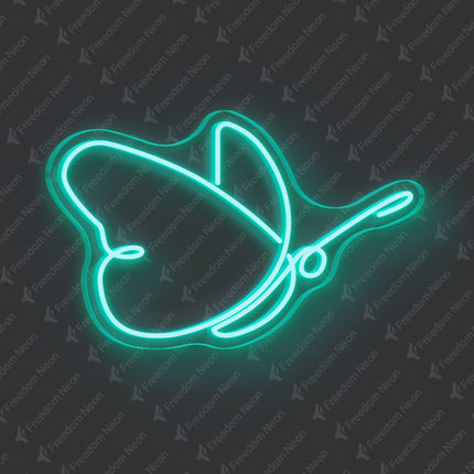 Mint Green Butterfly Neon Sign