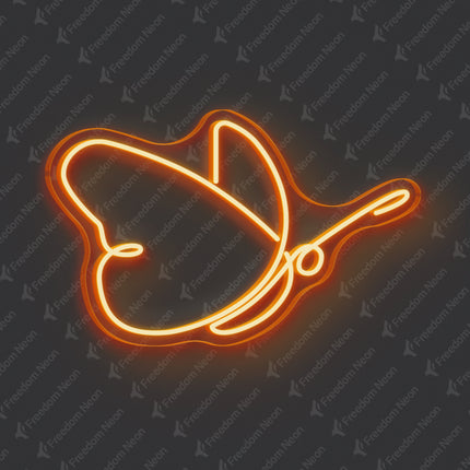 Orange Butterfly Neon Sign