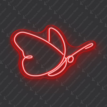 Red Butterfly Neon Sign