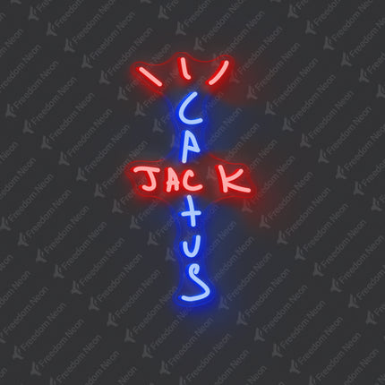 Blue Cactus Jack Neon Sign